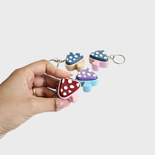 Mushroom Clicker Keychain | 3D Printed Fidget Fun | Fidglitz